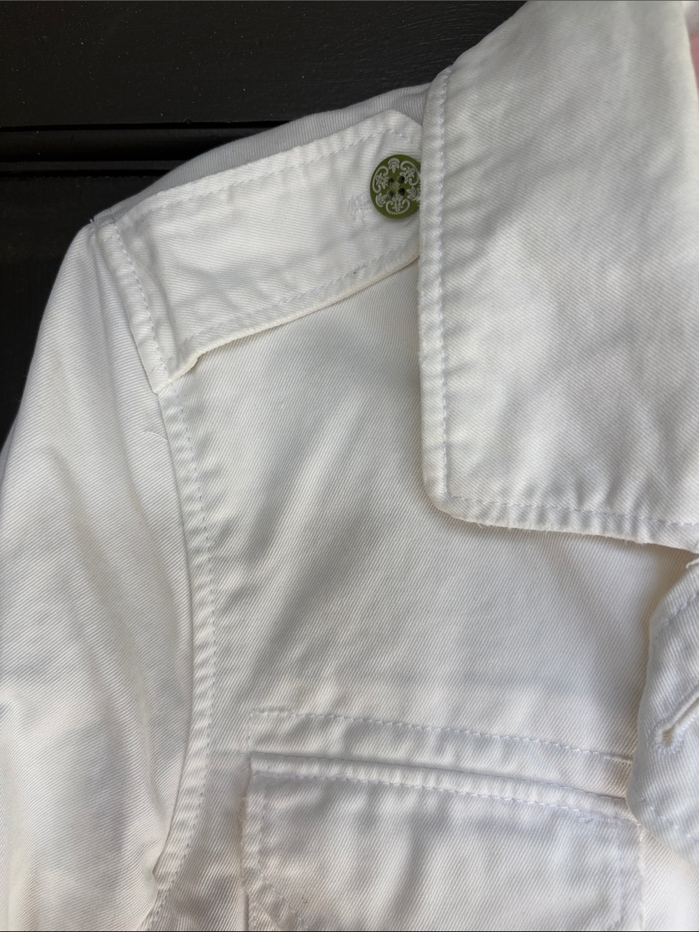 Old Navy Women's White Button-Front Utility Jacket - Picture 3 of 11